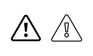 Exclamation danger icon vector. attention sign and symbol. Hazard warning attention sign