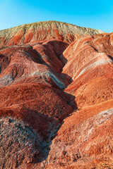 Wall Mural - Red sand mountains in the desert area