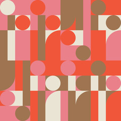 Leinwandbilder - circles and rectangles square