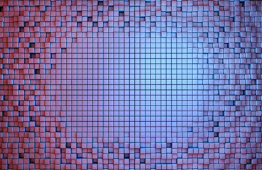 Wall Mural - 3D rendering dynamic cubes abstract background with space for text, business, science, technology concept illustration.