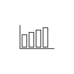 Poster - Vector growing graph icon on a grey background