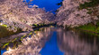 弘前城　夜桜　ライトアップ　絶景