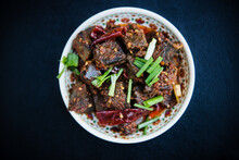 Bhutanese Yaksha Shakam, Dried Oxen With Spicy Chilli.