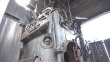 Detail Of The Interior Of An Ancient Locomotive