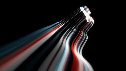 Wall Mural - abstract flowing particle lines data concept background loop/ 4k animation of an abstract technology