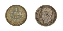 Obverse And Reverse Of 1 Lev Coin Made By Bulgaria In 1913 