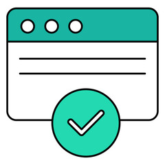 Sticker - Trendy vector design of verified website