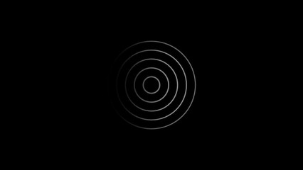 Aufkleber - Abstract template with animation of white circular waves. Background for your presentation
