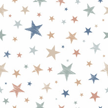 Seamless Pattern With Stars Design