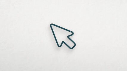 Leinwandbilder - Arrow cursor icon with color drawing effect. Doodle animation. 4K