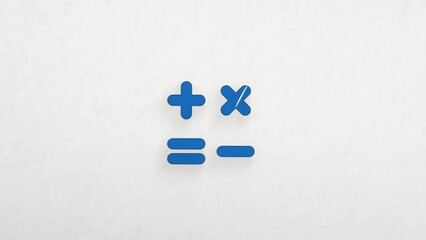 Poster - Calculator icon with color drawing effect. Doodle animation. 4K