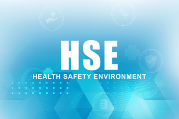 Poster - 2d illustration health safety and environment
