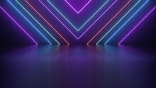 Concert Screen Laser Glowing Neon Light Motion Background Design Kaleidoscope Pattern Color Loop Futuristic Seamless Neon