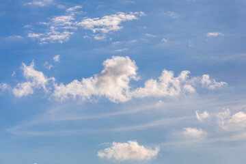 Wall Mural - blue sky and white clouds or cloudscape.