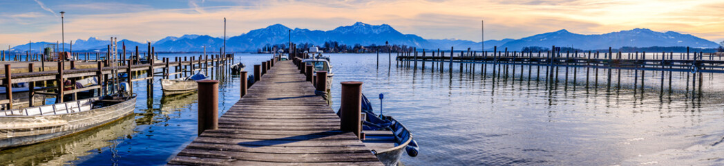 Wall Mural - lake chiemsee in bavaria at Gstadt