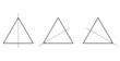 three lines of symmetry of equilateral triangle