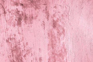 Sticker - Background, texture of a painted concrete dirty in spots, a cracked wall in a light red color with a tint.