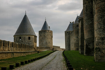 Views from the historical fortified city of Carcassonne, France