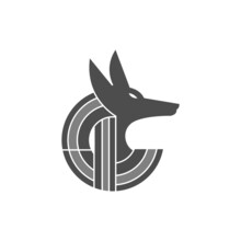 Anubis Icon Logo Design Illustration Template