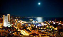 Elevated View Of Monaco By Night