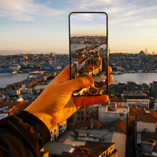 Making Photos Of Istanbul Using A Smartphone Camera.