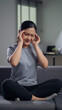 © chajamp - Asian woman was sick with headache.