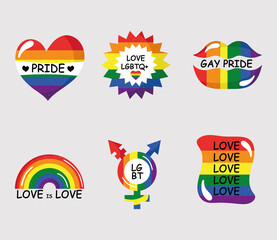 Canvas Print - six lgtbi community icons