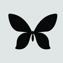 Butterfly Silhouette Vector Icon For Animal Kingdom Logo Design Or Related Designs