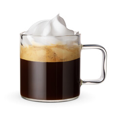 Wall Mural - Viennese coffee or spresso con panna isolated.