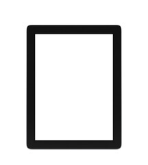 Wall Mural - Tablet with blank screen isolated on white background, 3d rendering