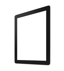 Wall Mural - Tablet with blank screen isolated on white background, 3d rendering