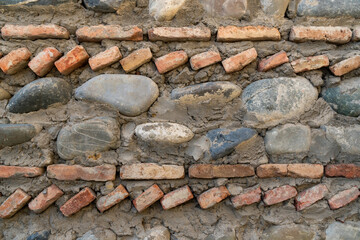 Wall Mural - Background of stone and brick wall texture photo