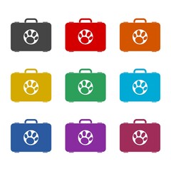 Sticker - Veterinary clinic symbol icon color set