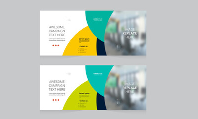 Wall Mural - Corporate Banner Layout Template Design