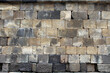 Stone arrangement of Borobudur Temple wall.