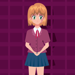 Poster - girl blond wearing uniform