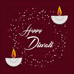 Wall Mural - Happy Diwali Greeting Card Design, Banner Design