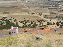 Typical Dry Summer Extremadura Landscape - Spain 