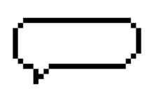 Speech Bubble Pixel Icon Simple Design