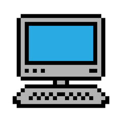 computer pixel icon simple design