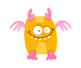 Wall Mural - Cartoon Childish Funny monster. Vector illustration