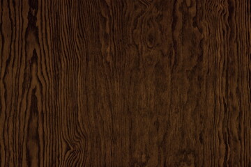 Wall Mural - Dark brown wood grain texture. Natural larch plywood pattern. Wooden surface abstract background