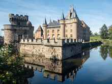 Chateau Dating From Between 14th And 19th Centuries, Of The Town Of La Clayette, Saone-et-Loire, In Southern Burgundy, France