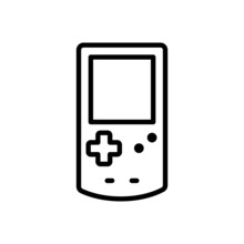 Gameboy Vector Icon. Portable Video Game. Vector Sign In Simple Style Isolated On White Background.