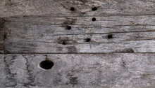 Wooden Planks With Holes Background Texture