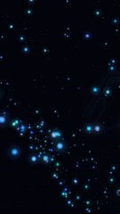 Wall Mural - animation of glowing spots over computer circuit board