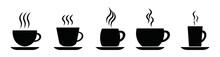Set Of Coffee Cup Icon. Vector Illustration