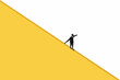 businessman balancing himself. work life balance career opportunity vector symbol. Job opportunity and career. straight line
