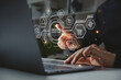 © Kannapat - Business man working with laptop to Digital marketing media.