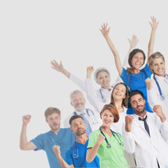 Wall Mural - Happy doctors team